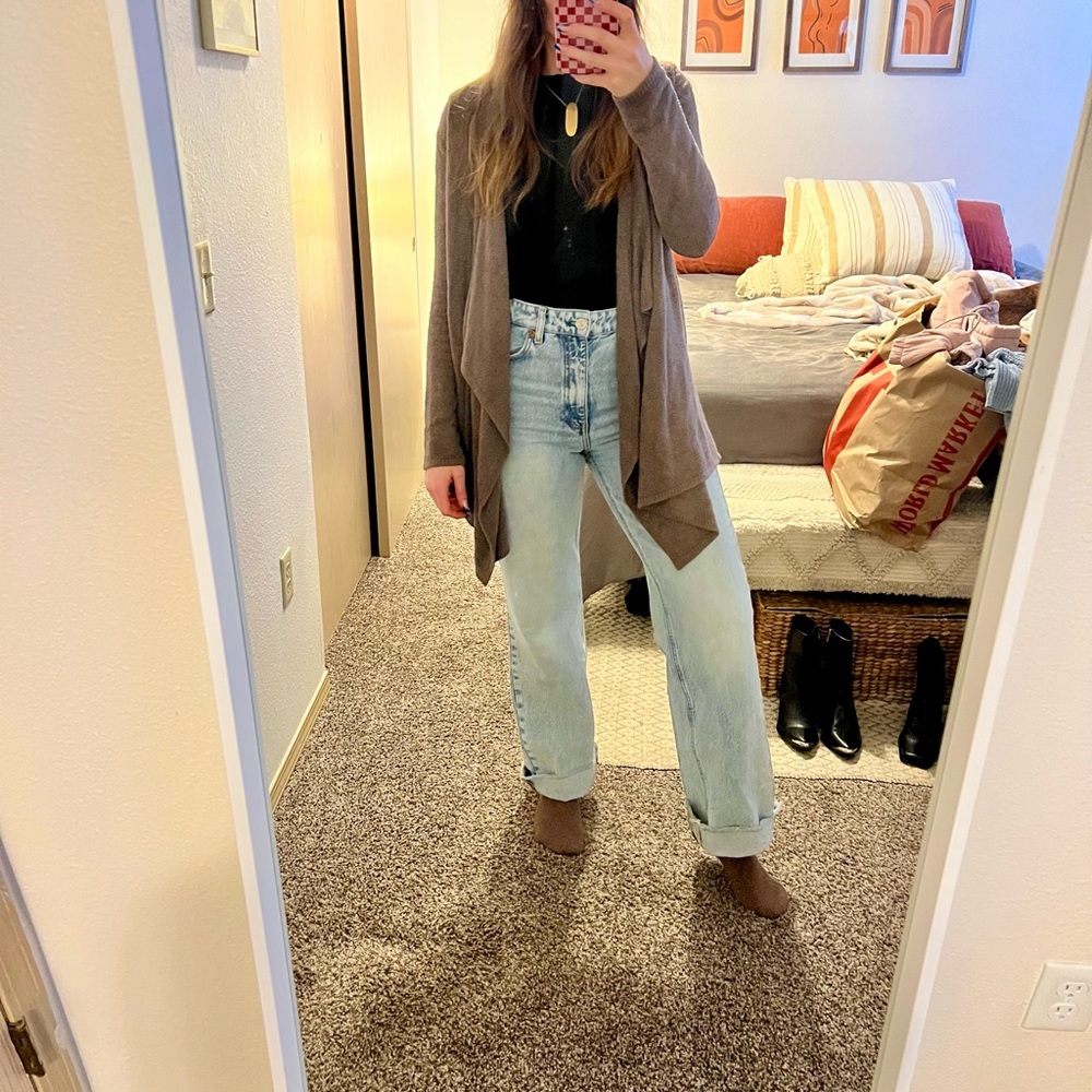 Barefoot Dreams CozyChic Lite Calypso Brown Women's Cardigan